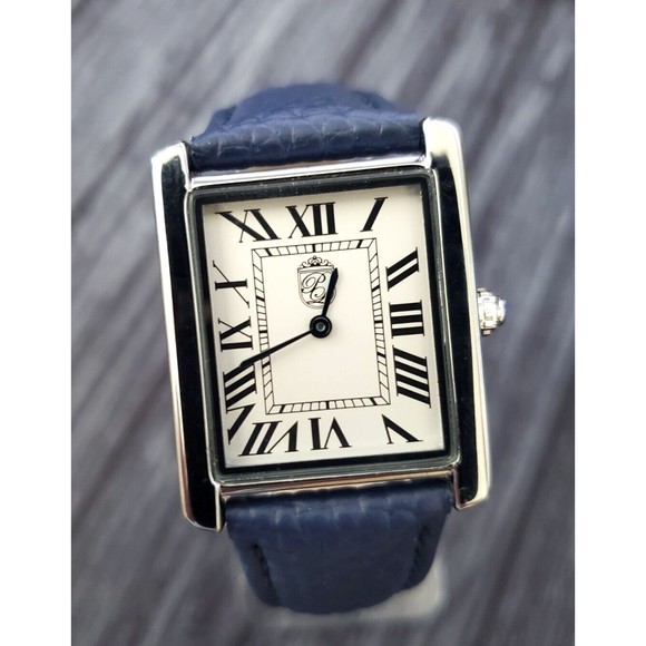Pierre Lucerne 1888 Must Tank Style Swiss Inspired Classic Mens Watch Bl… - Picture 2 of 16